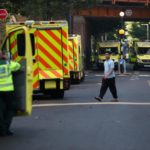 Ambulances gather near to the scene of a serious fire in a tower block at Latimer Road in West London, Britain June 14, 2017. REUTERS/Neil Hall