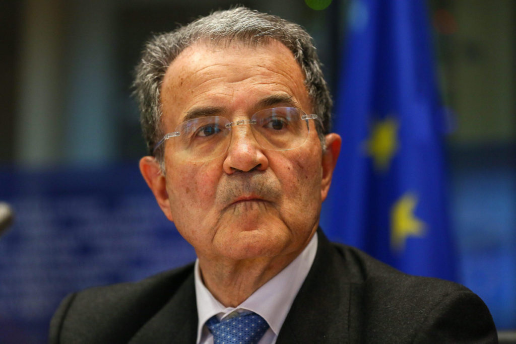 epa03654119 Romano Prodi, UN Special Envoy for the Sahel during an exchange of views on the situation in the region of Sahel, at the EU parliament headquarters in Brussels, Belgium, 08 April 2013.  EPA/JULIEN WARNAND